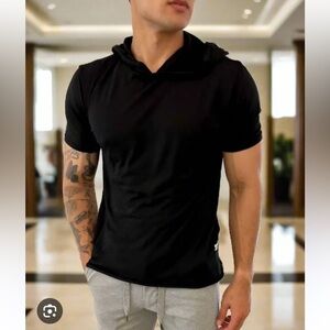 Kinetix Casual Luxury Four Corners Short Sleeve Hoodie Tshirt